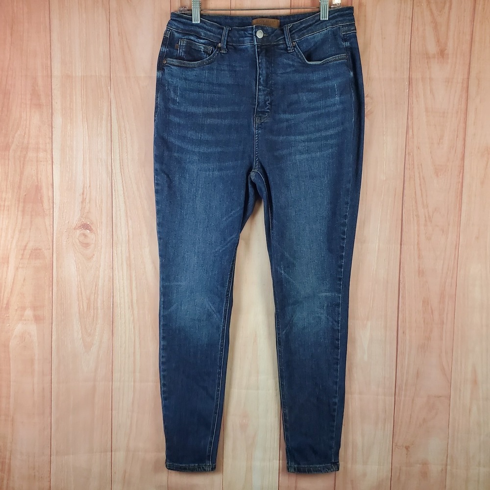 Judy Blue Jeans Womens Sz 30 Blue Denim Cotton Stretch High Rise Skinny Leg